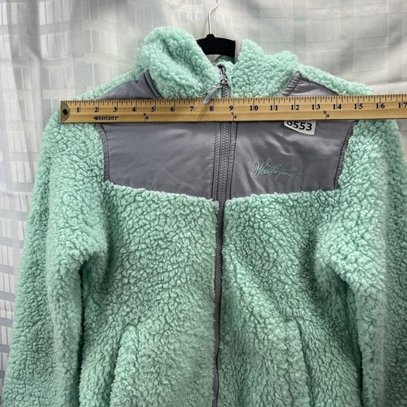 Weatherproof Girl's Green Jacket Hoodie Outerwear Size M 10-12 - Picture 5 of 16